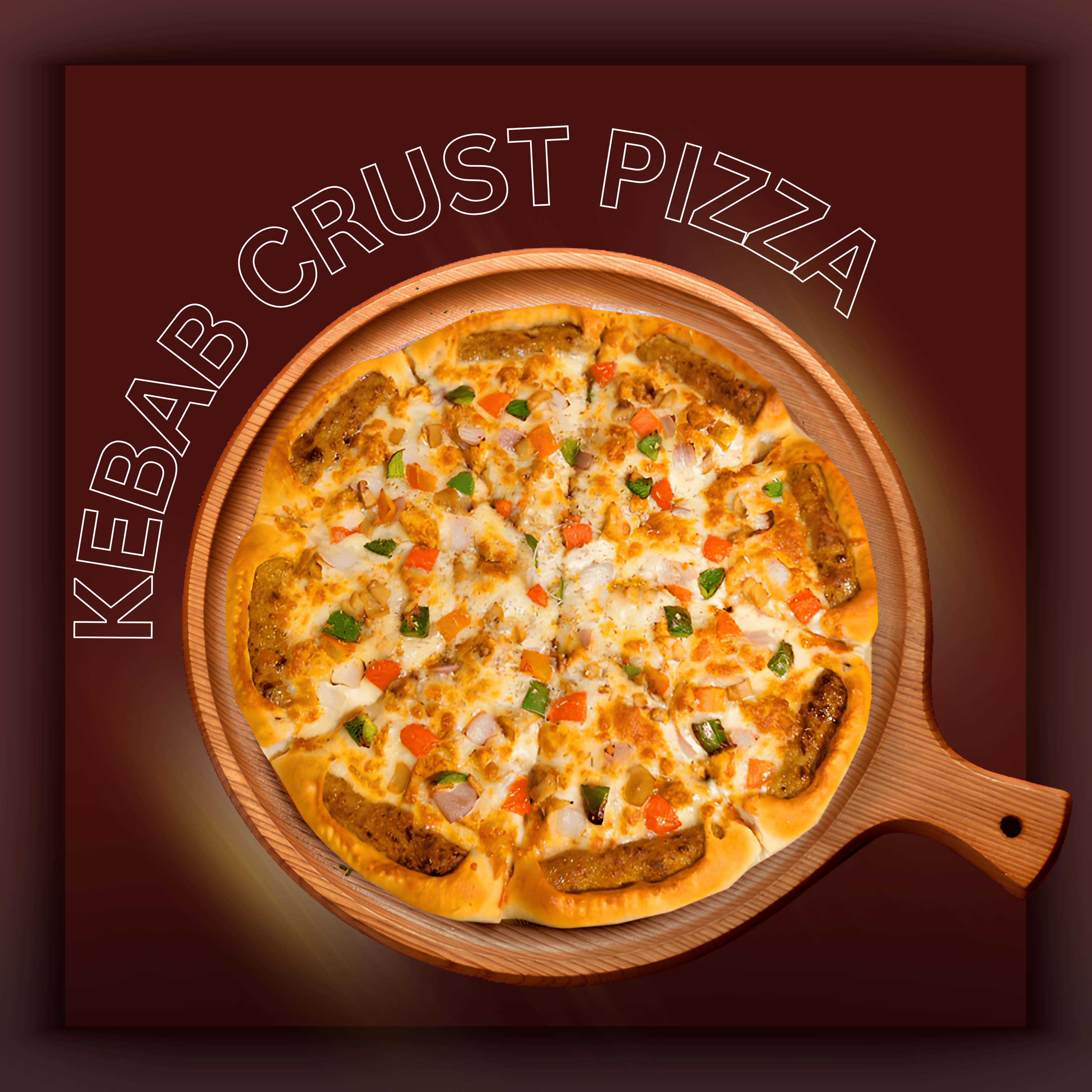 CHICKEN KABAB CRUST PIZZA