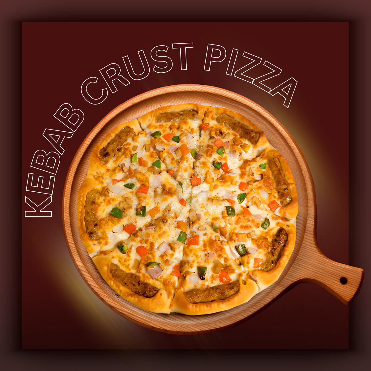 CHICKEN KABAB CRUST PIZZA